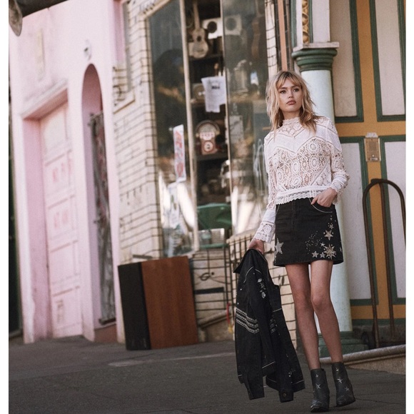 Spell Celestial Embellished Denim Skirt - Picture 5 of 15